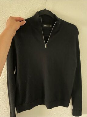 Obey Black Ribbed Zip Collar Jacket with White Logo